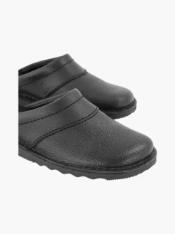 Easy Street Zwarte Leren Zweedse Muil 13 Easy Street Zwarte Leren Zweedse Muil -Vanharen 02 1353691 1 P5