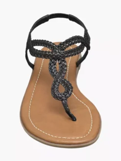 Zwarte Sandaal Geweven -Vanharen 1680892 P2