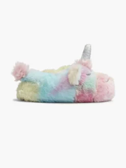Multicolor Pantoffel Unicorn
