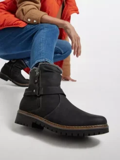 Easy Street Zwarte Enkellaars Warm Gevoerd -Vanharen 1741647 H10