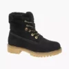 Zwarte Nubuck Veterboot Gevoerd -Vanharen 1742284 P