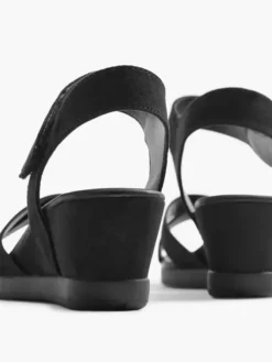 Zwarte Sandalette Sleehak -Vanharen 1800486 H4