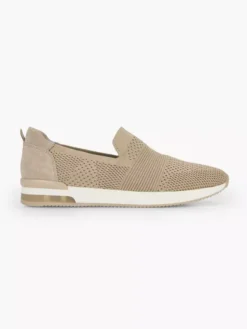 Beige Instap Sneaker Knitted