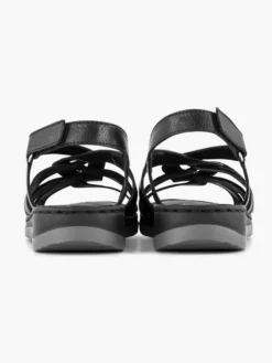 Zwarte Sandaal Klittenband -Vanharen 1928784 H4