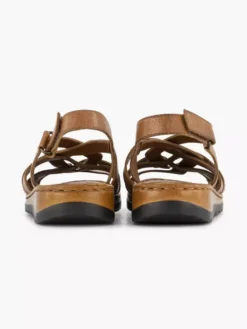 Cognac Sandaal Klittenband -Vanharen 1928785 H4