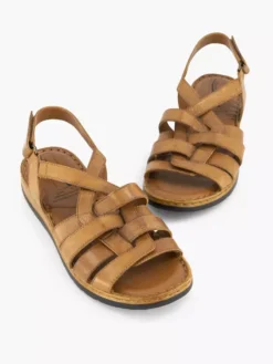 Cognac Sandaal Klittenband -Vanharen 1928785 H5