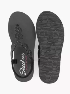 Skechers Zwarte Sandaal Strass -Vanharen 1932172 H3