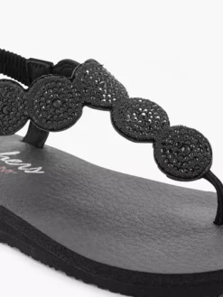 Skechers Zwarte Sandaal Strass -Vanharen 1932172 H5