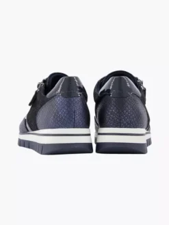 Donkerblauwe Sneaker Croco -Vanharen 1991643 P4