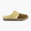 Beige Instap Pantoffel Gevoerd -Vanharen 1997440 H1