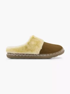 Beige Instap Pantoffel Gevoerd