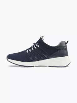 Donkerblauwe Leren Sneaker -Vanharen 2031839 H2