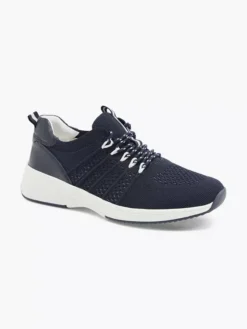 Donkerblauwe Leren Sneaker -Vanharen 2031839 H6