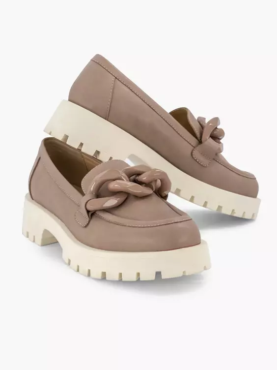 Taupe Chunky Loafer Ketting 7 Taupe Chunky Loafer Ketting - Afbeelding 5