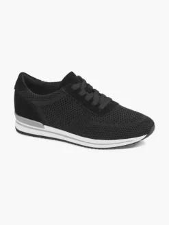 Zwarte Knitted Sneaker -Vanharen 2042729 H6