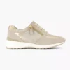 Beige Leren Sneaker -Vanharen 2042784 H1