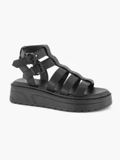Zwarte Chunky Sandaal Gesp -Vanharen 2045416 H6