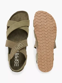 ESPRIT Khaki Sandaal Elastisch -Vanharen 2052597 H3