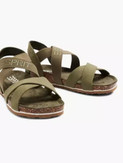 ESPRIT Khaki Sandaal Elastisch -Vanharen 2052597 H5
