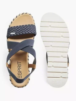 ESPRIT Donkerblauwe Platform Sandaal -Vanharen 2063092 H3