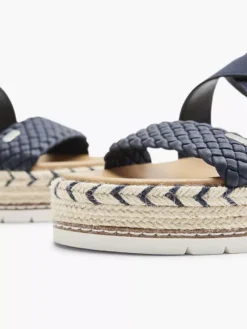 ESPRIT Donkerblauwe Platform Sandaal -Vanharen 2063092 H5