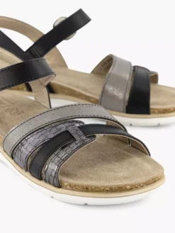 Easy Street Zwarte Sandaal Gespsluiting -Vanharen 2065336 H3