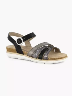 Easy Street Zwarte Sandaal Gespsluiting -Vanharen 2065336 H6