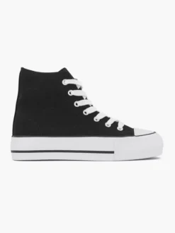 Zwarte Hoge Canvas Sneaker