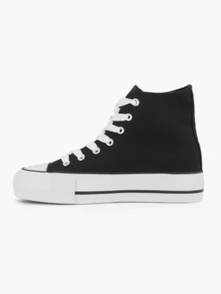 Zwarte Hoge Canvas Sneaker -Vanharen 2066355 H2