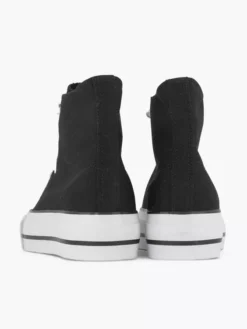 Zwarte Hoge Canvas Sneaker -Vanharen 2066355 H4