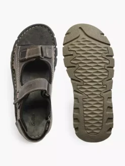 Grijze Leren Sandaal -Vanharen 2068567 H3