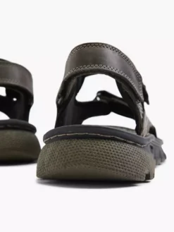 Grijze Leren Sandaal -Vanharen 2068567 H4