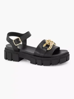 Zwarte Chunky Sandaal Sierketting -Vanharen 2071389 H6