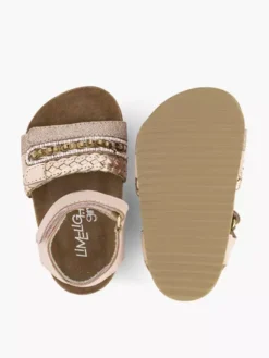 Roze Leren Sandal Klittenband -Vanharen 2073078 H3