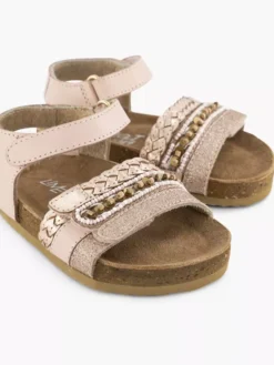 Roze Leren Sandal Klittenband -Vanharen 2073078 H5