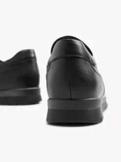 Zwarte Leren Instapper Sierketting -Vanharen 2089712 H4