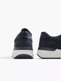 Donkerblauwe Suède Sneaker -Vanharen 2090502 H4