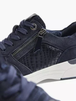 Donkerblauwe Suède Sneaker -Vanharen 2090502 H5