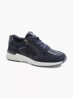 Donkerblauwe Suède Sneaker -Vanharen 2090502 H6