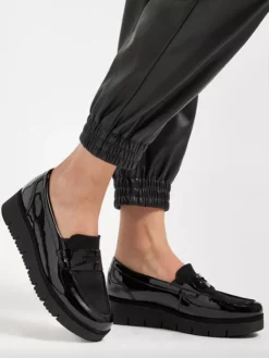 Zwarte Instapper Lak -Vanharen 2090604 H10