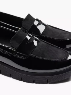 Zwarte Instapper Lak -Vanharen 2090604 H5