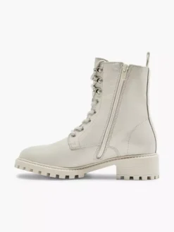 Off White Leren Veterboot -Vanharen 2093150 H2