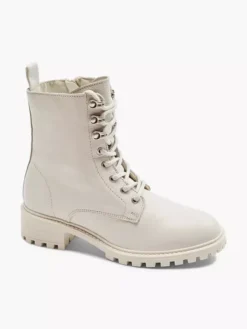 Off White Leren Veterboot -Vanharen 2093150 H6