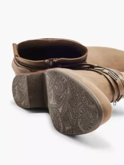 Taupe Enkellaars -Vanharen 2094115 H3