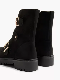 Zwarte Enkellaarzen Siergesp -Vanharen 2096413 H4