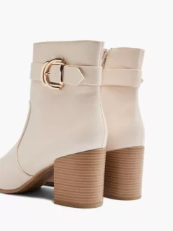 Beige Enkellaars Gesp -Vanharen 2100508 H4