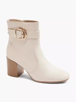 Beige Enkellaars Gesp -Vanharen 2100508 H6