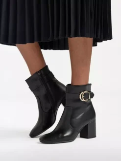 Zwarte Enkellaars Gesp -Vanharen 2100509 H10