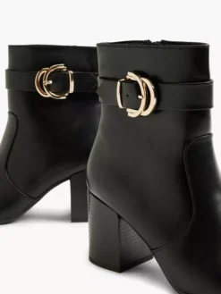 Zwarte Enkellaars Gesp -Vanharen 2100509 H5