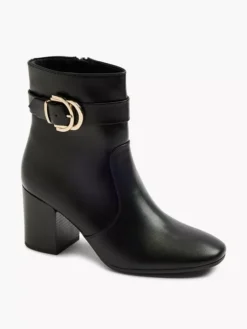 Zwarte Enkellaars Gesp -Vanharen 2100509 H6